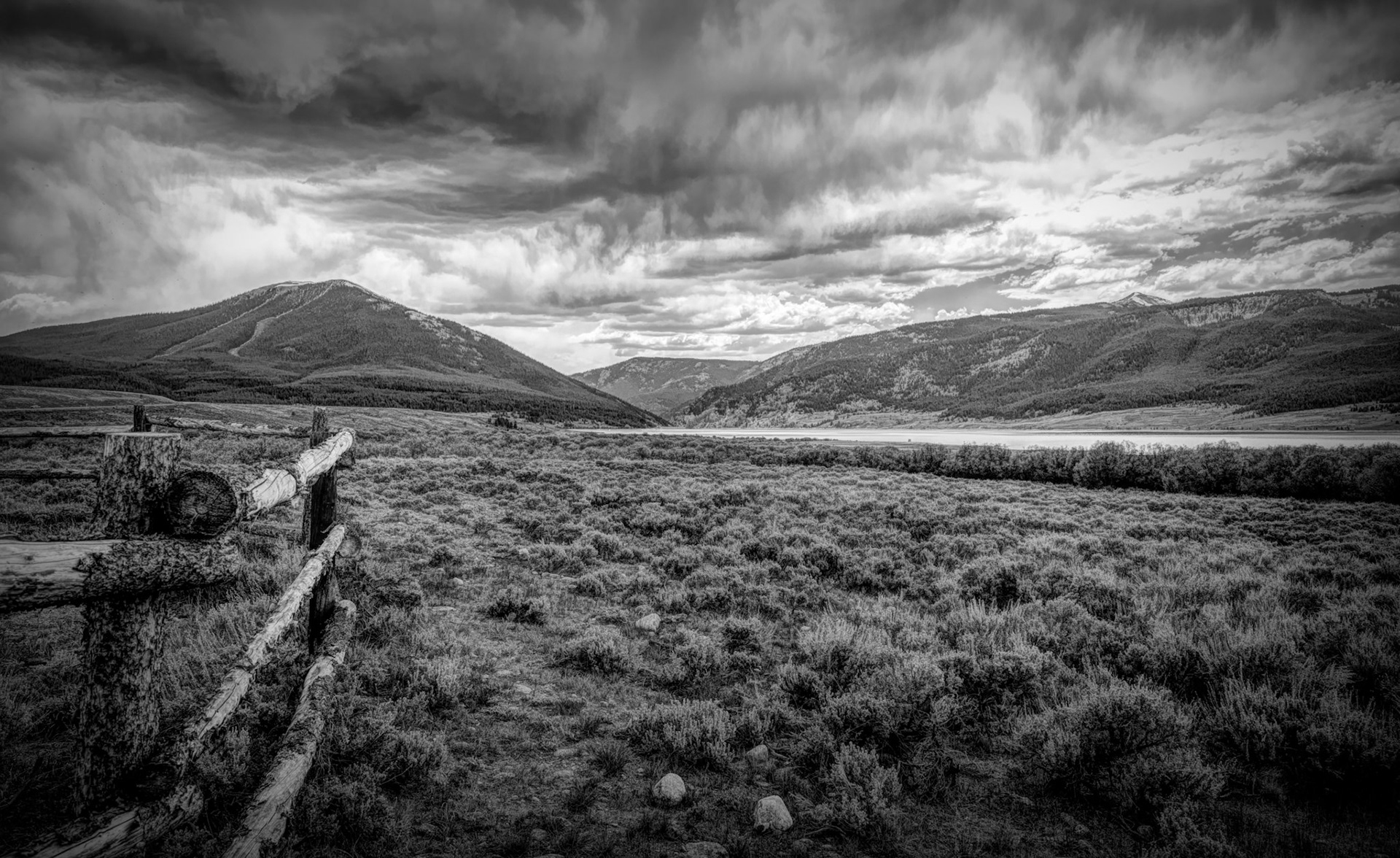 River Valley Through The Rockies - The Taylor River winds through the Colorado Rocky Mountains.