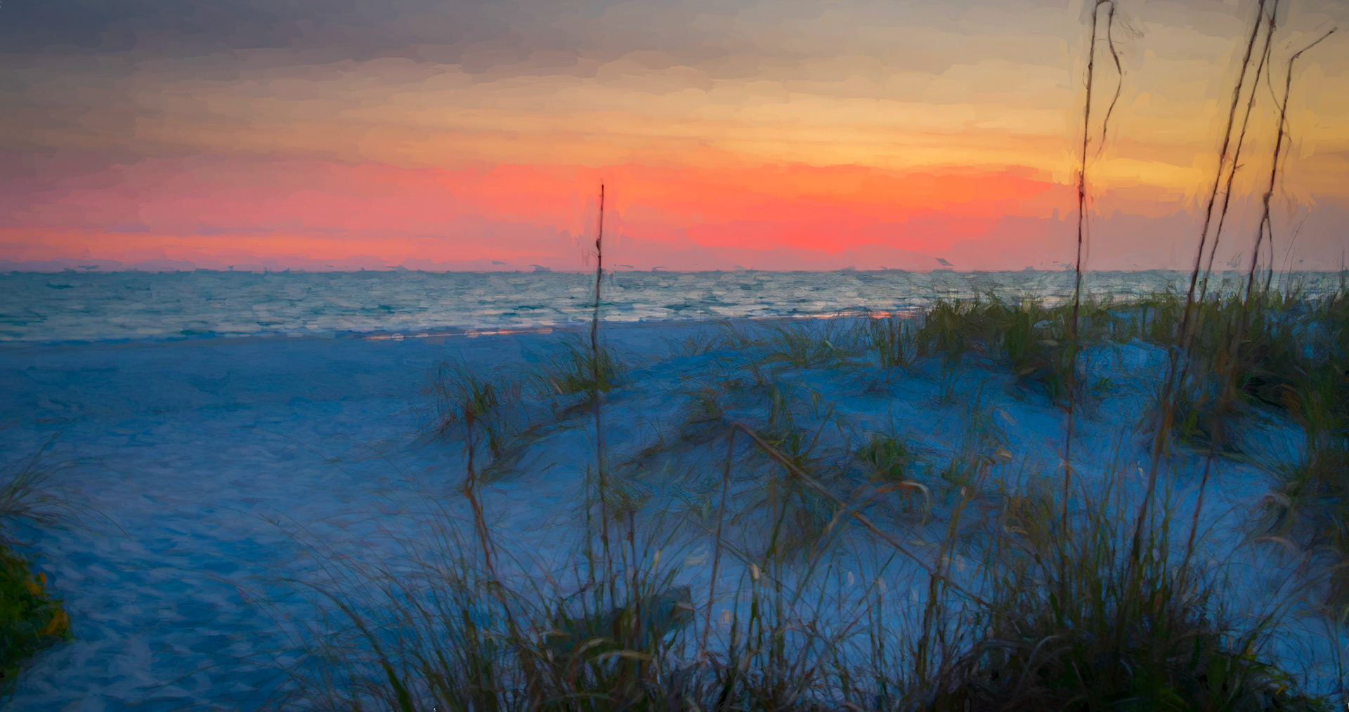 Anna Maria Sunset - An artistic rendering of this beautiful and serene sunset