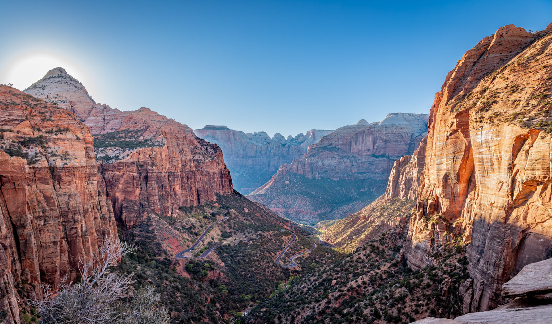 Zion Canyon Overlook Sunset