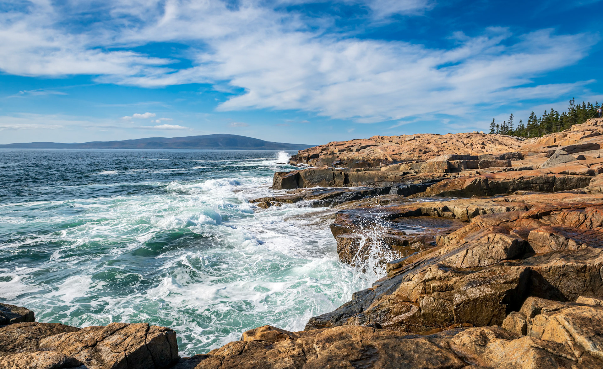 Schoodic Point - Atlantic Ocean waves crashing on the Schoodic Peninsula