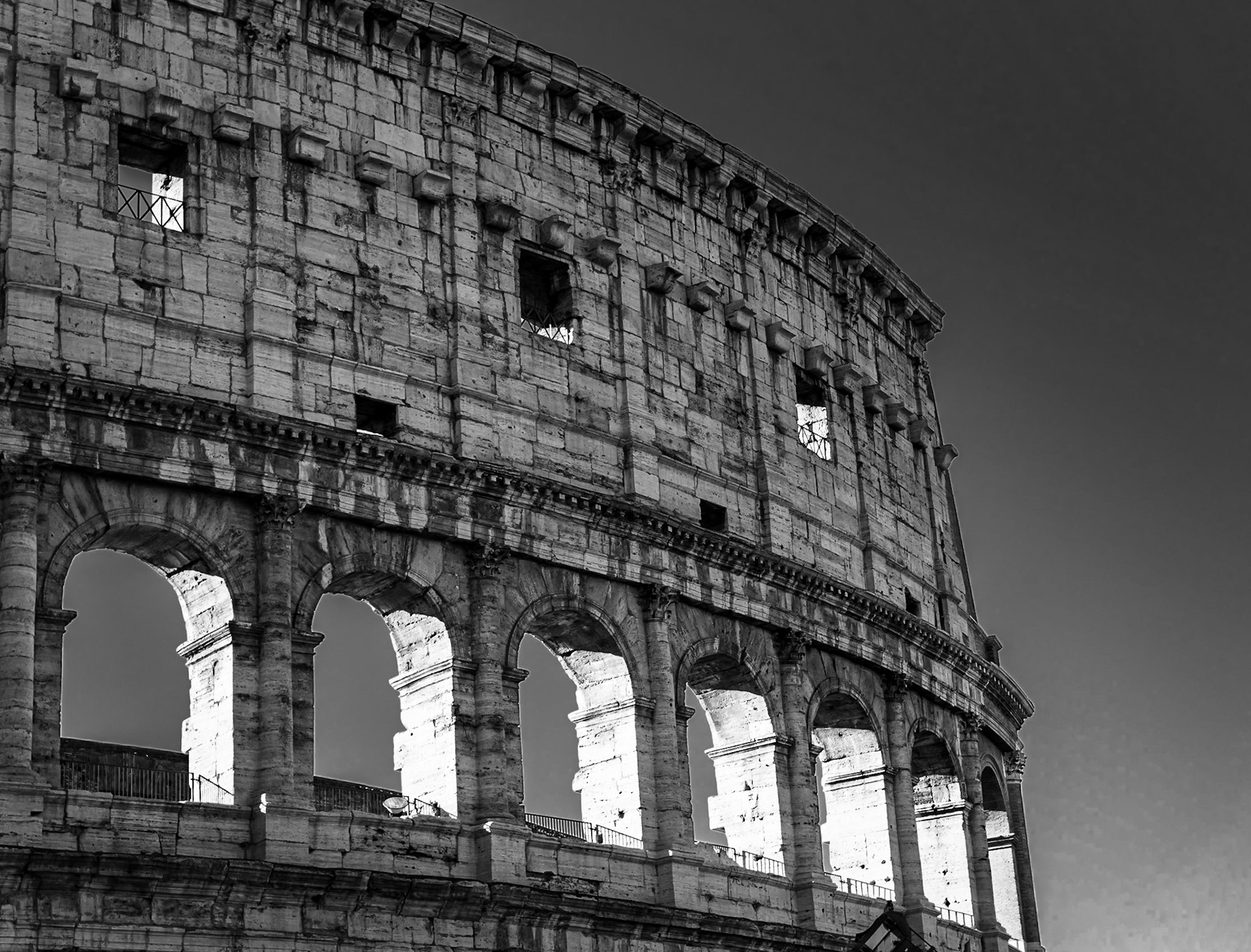 The Colosseum - Completed in 80 A.D., still the largest standing amphitheatre.