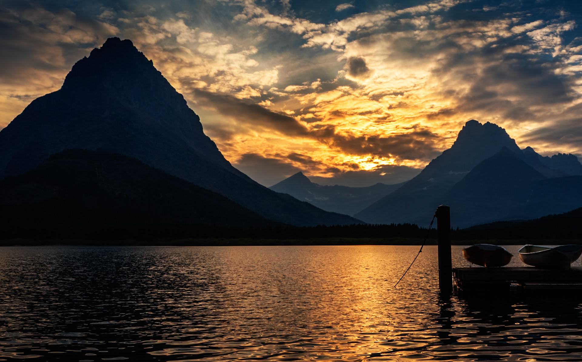 Swiftcurrent Lake Sunset