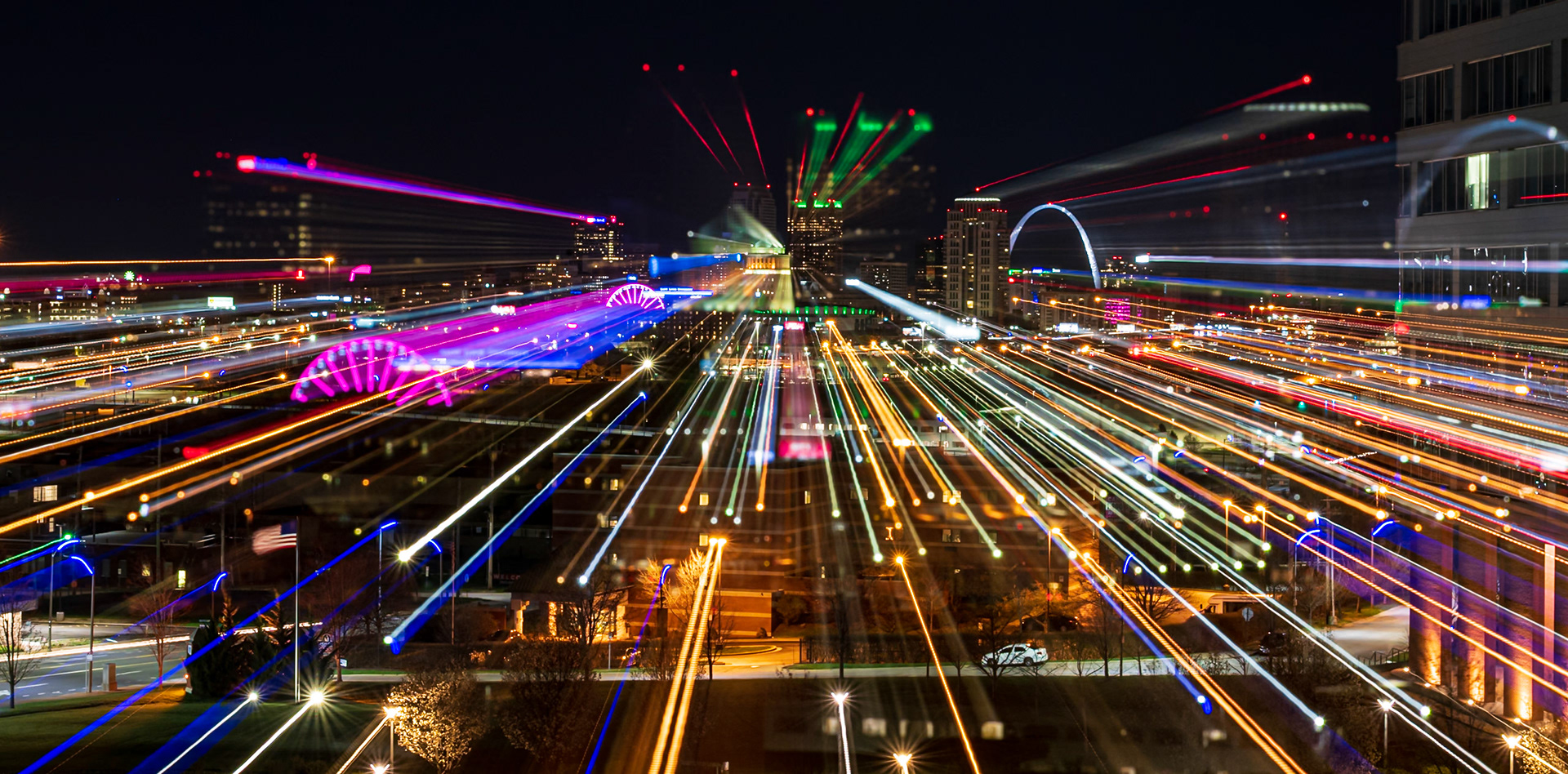 Zoom!  Urban scape abstract of the St Louis Skyline