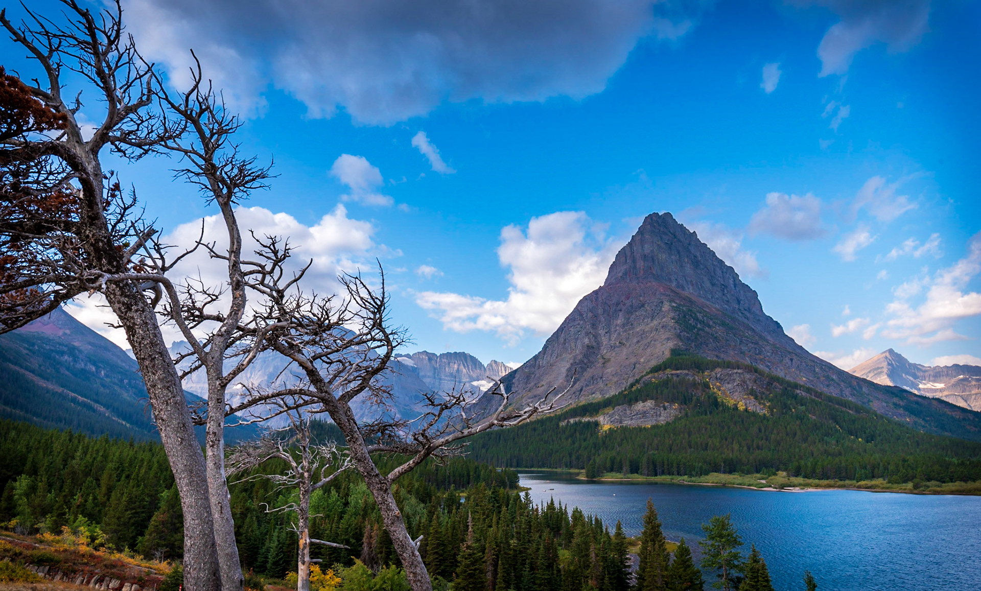 Swiftcurrent Lake From The Many Glacier Hotel