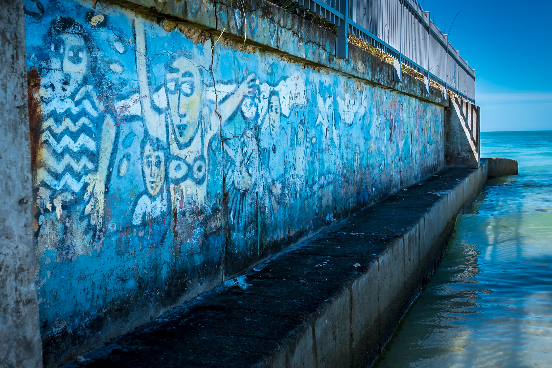 Seawall Graffiti - Crescent Beach on Siesta Key