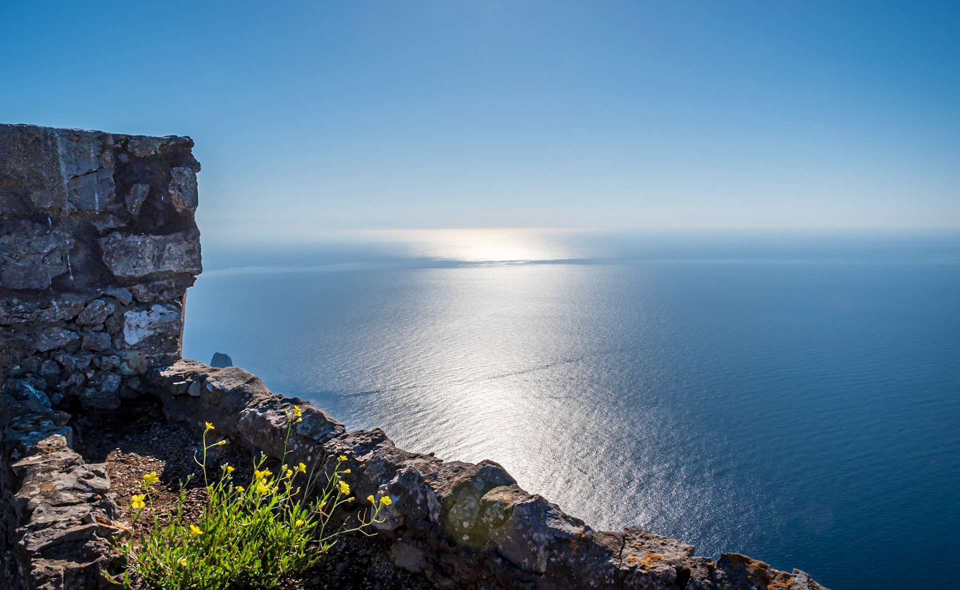 Visions of Serenity - A placid Mediterranean  Sea from atop the Isle of Capri