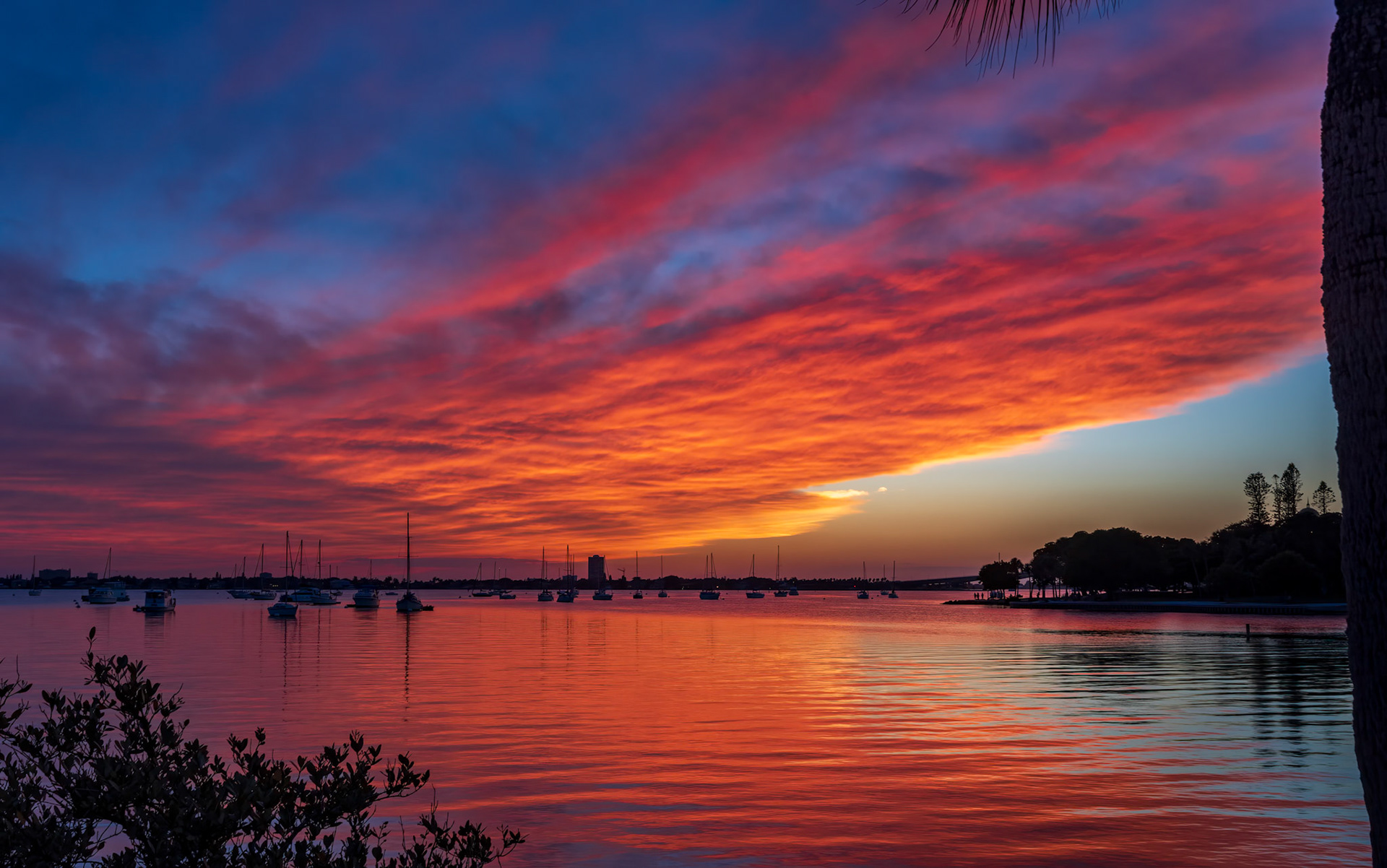 Dramatic Sunset Over Sarasota Bay