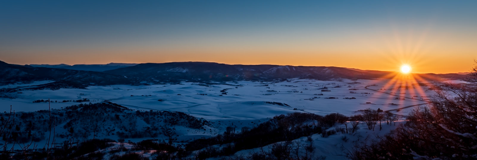 Sunset Over The Yampa River Valley - Near Steamboat Springs Colorado