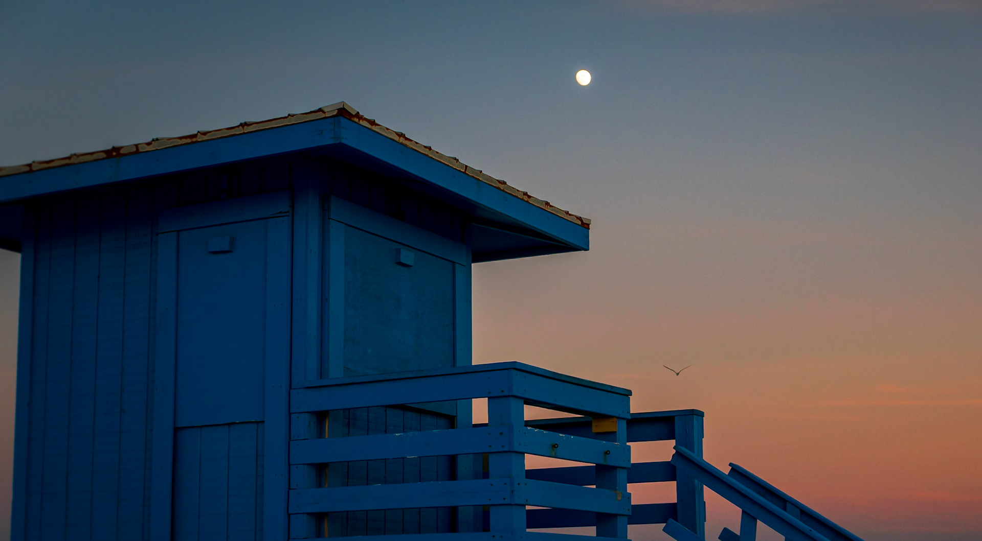 Sunset &amp; Moonrise Over Siesta Key