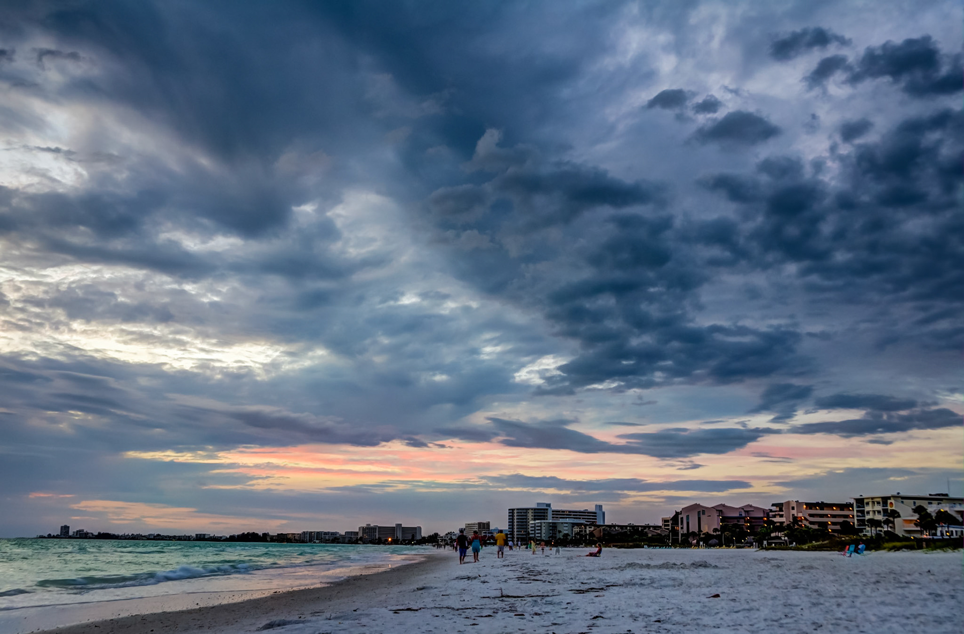 Moody Crescent Beach Sunset