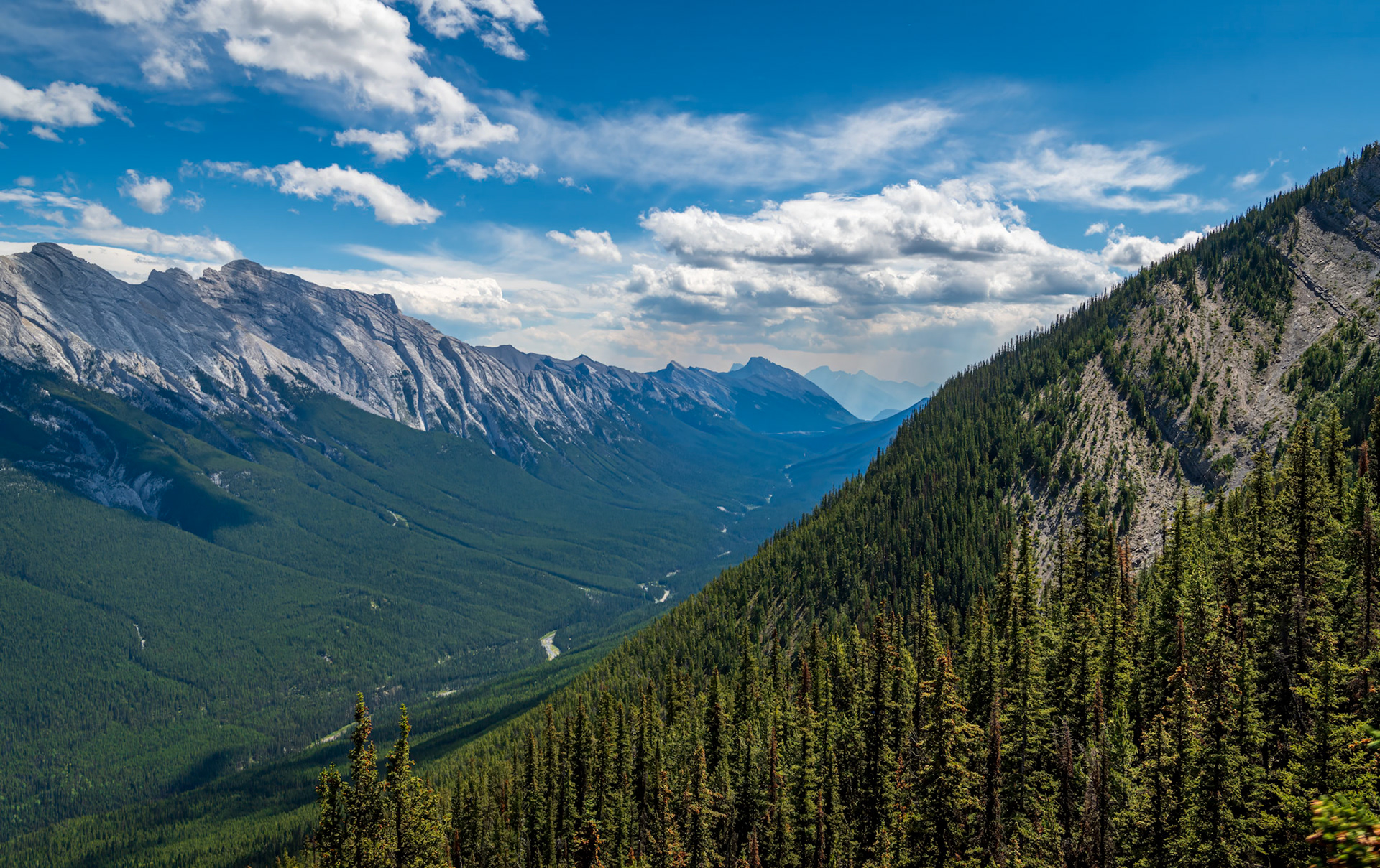 Dramatic Peaks &amp; Valley in the Canadian Rockies - Captured from Sulphur Mountain
