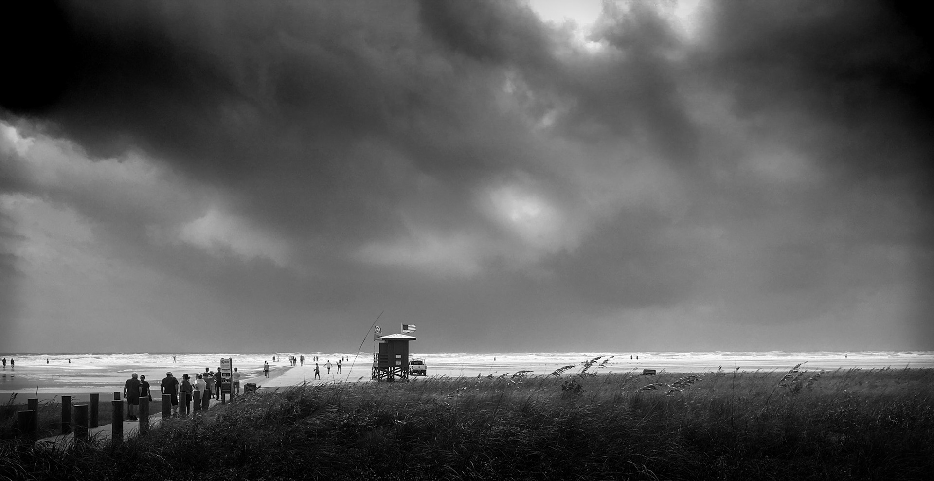 Hurricane Michael - View from Siesta Key of the backside of Hurricane Michael in the Gulf as it was making landfall on the Florida Panhandle