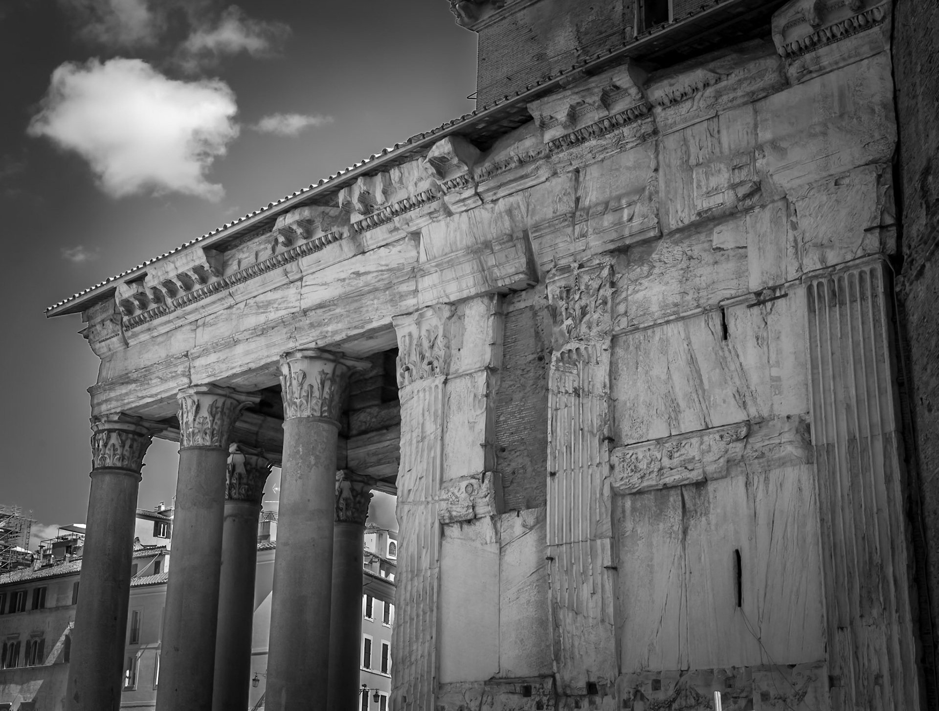The Pantheon - In the heart of Rome, an ancient temple completed in approximately 126 AD.