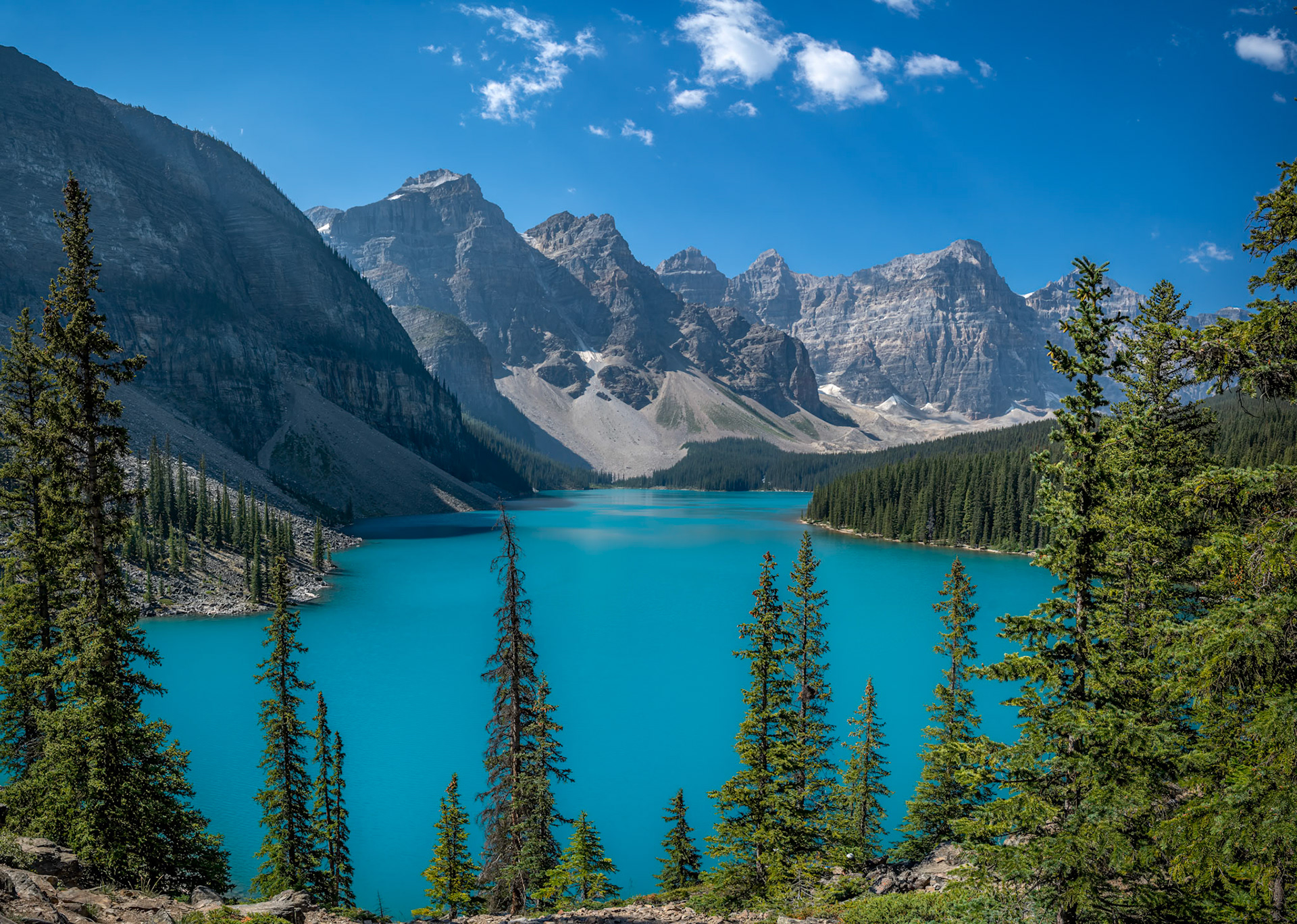 Moraine Lake - Awe-inspiring alpine lake in Canada's Banff National Park.