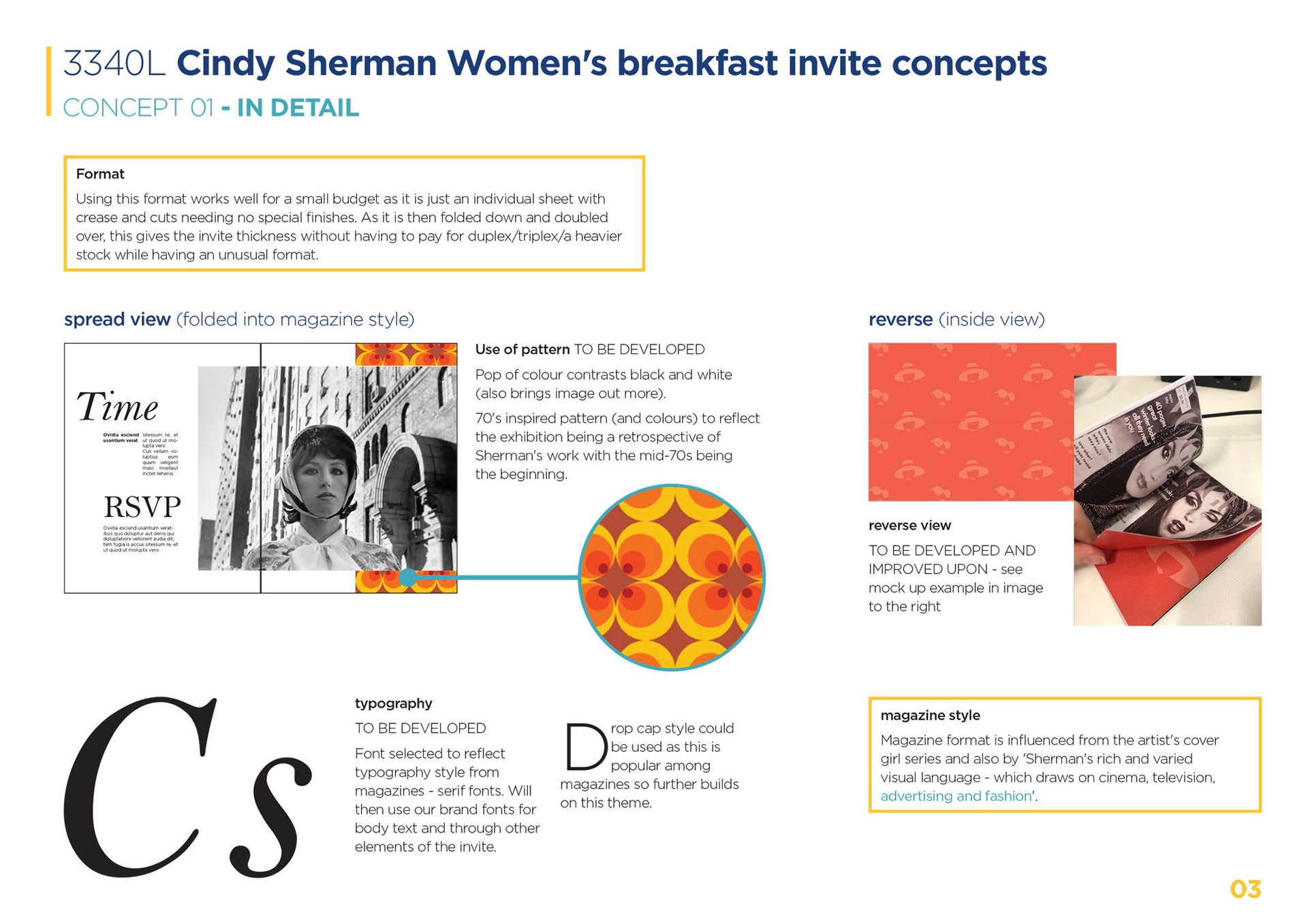 Initial concept board shared with the client - page 3