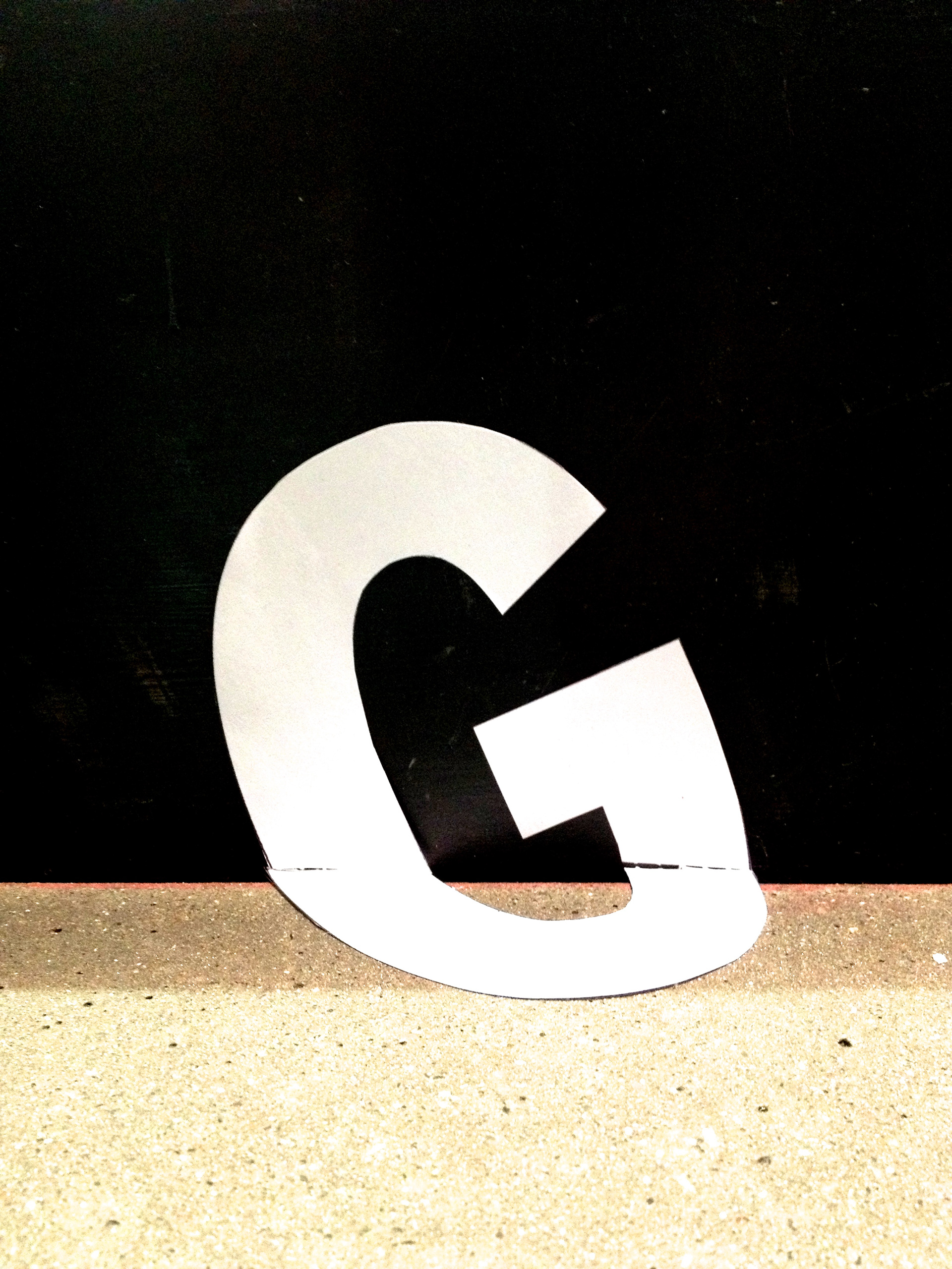 Close-up of row lettering.