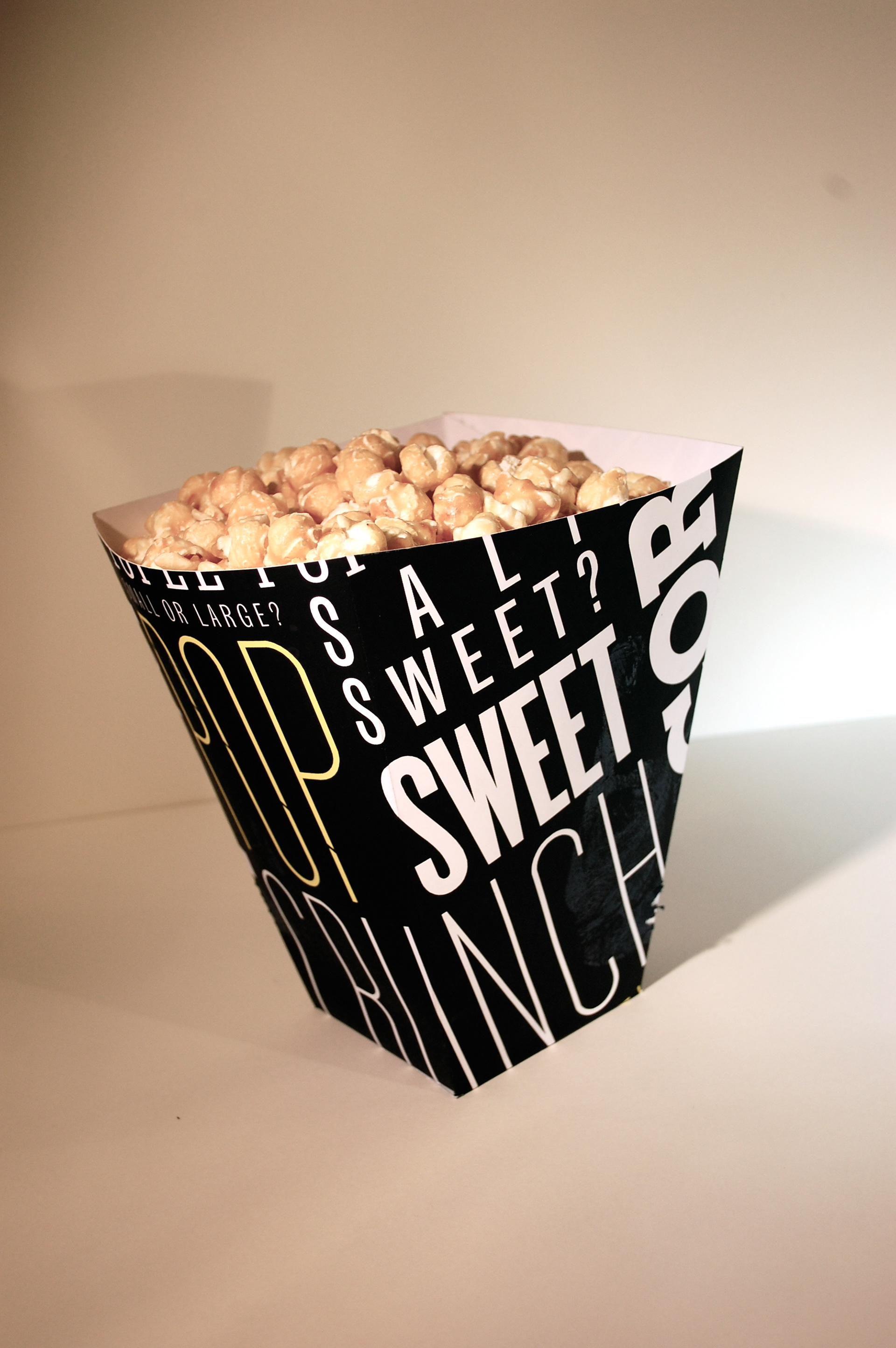 Popcorn packaging.
