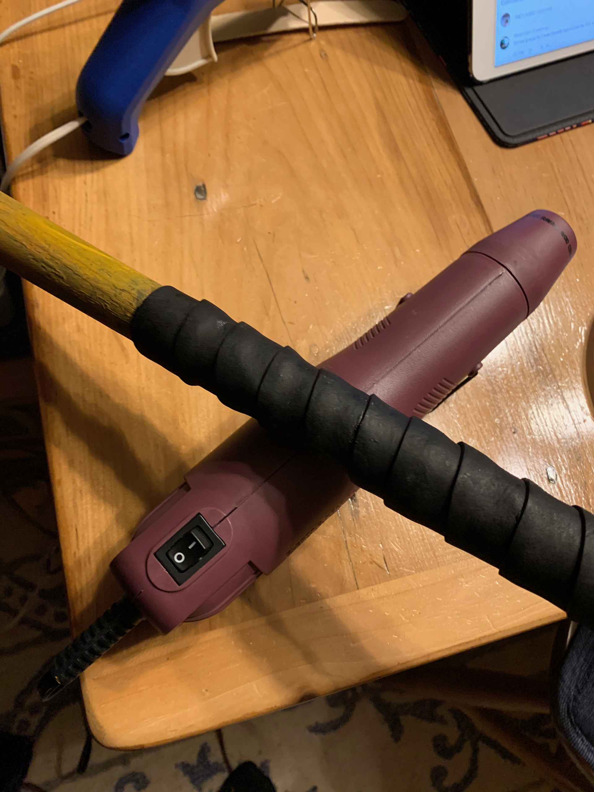 First layer of black paint on the wrap.