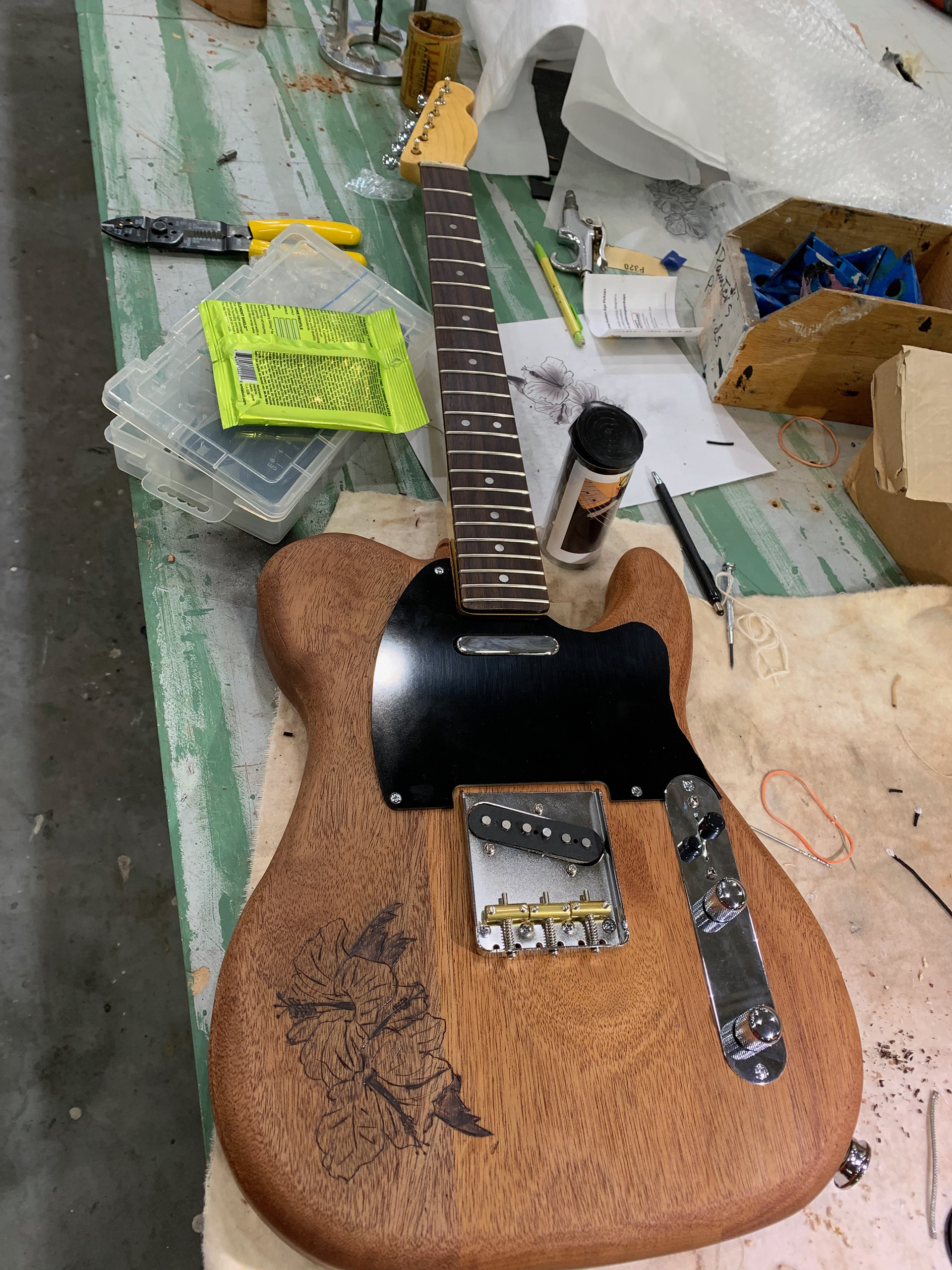 Final assembly minus strings