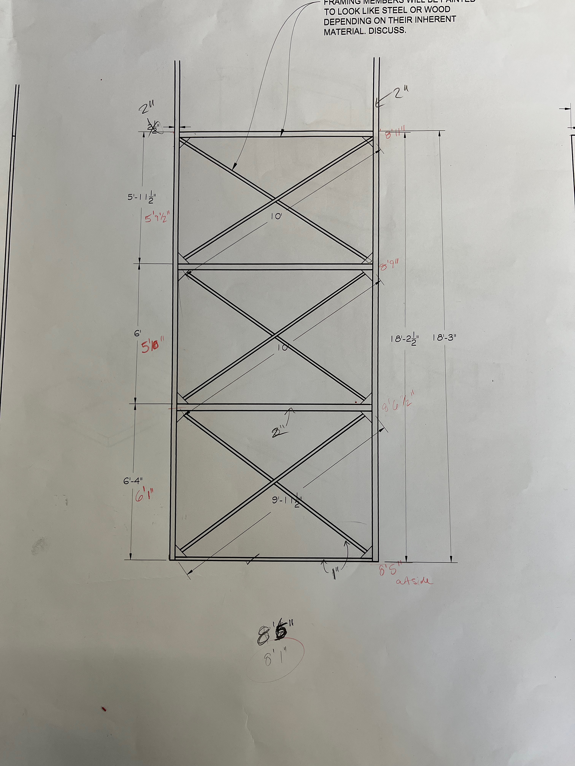 Shop drawing for panels