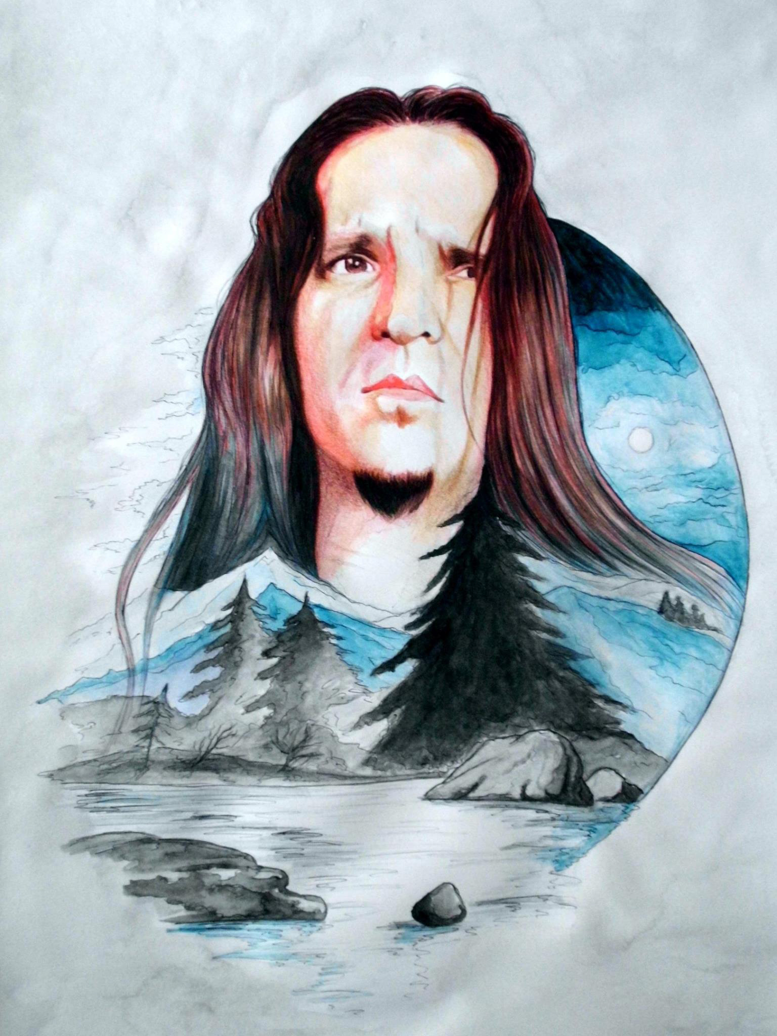John Haughm, 2016, Aquarell und Buntstift, A3 - verkauft