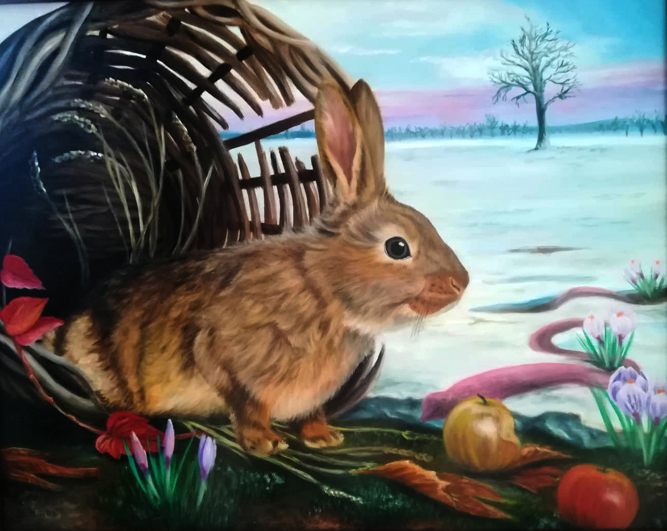 Frühlingserwachen, 2017, Öl auf Leinwand, gerahmt - 50x40cm - Preis NV