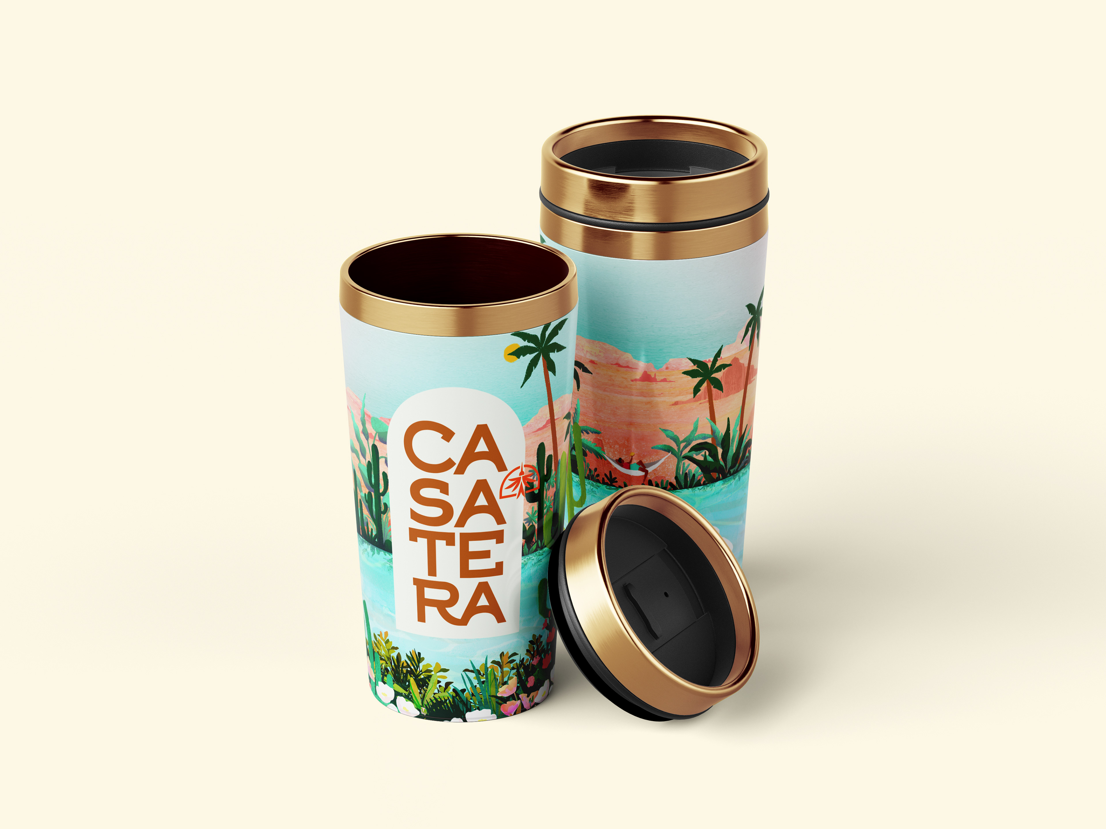 Travel mug mockup