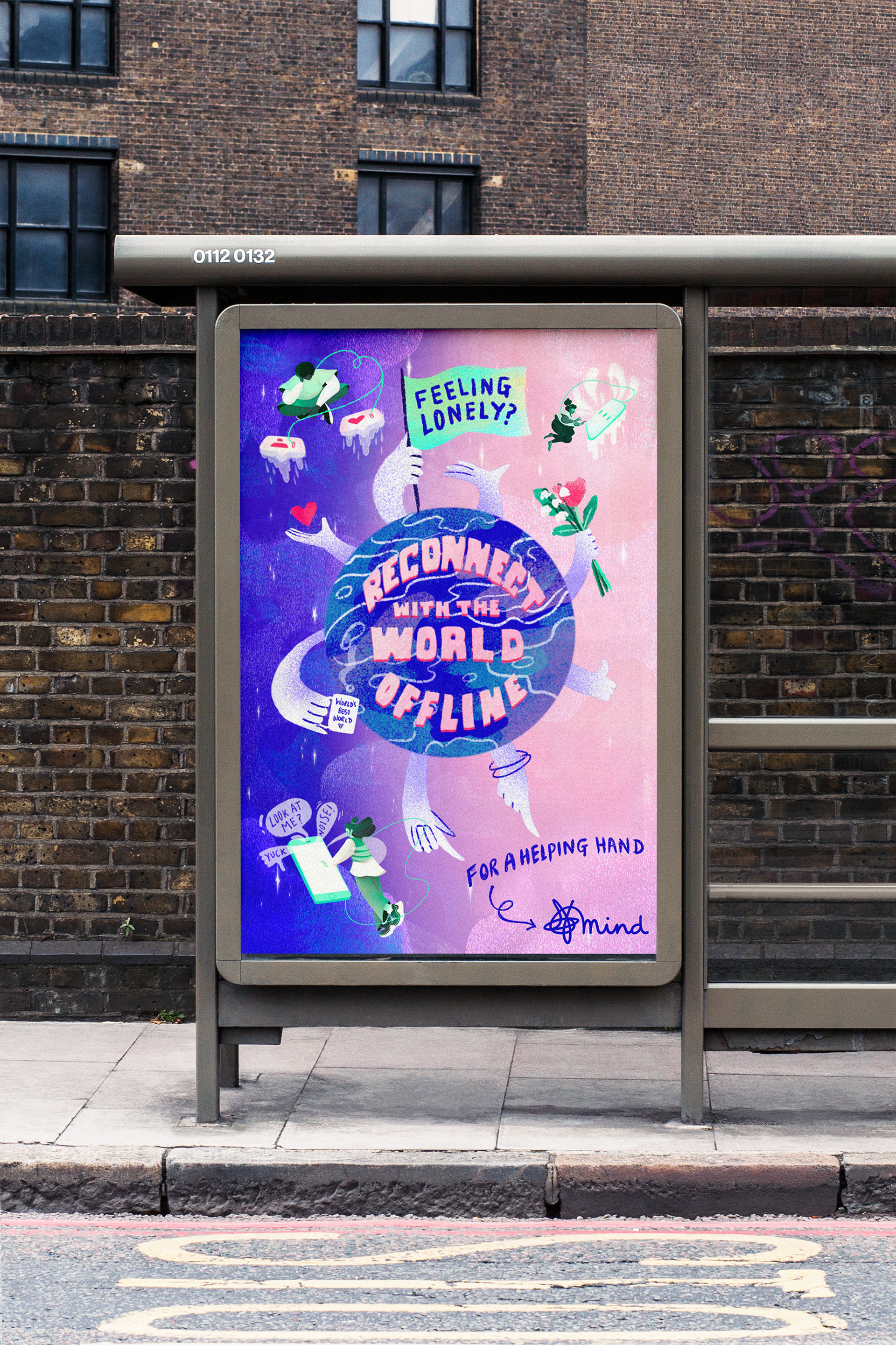 Bus stop poster mockup