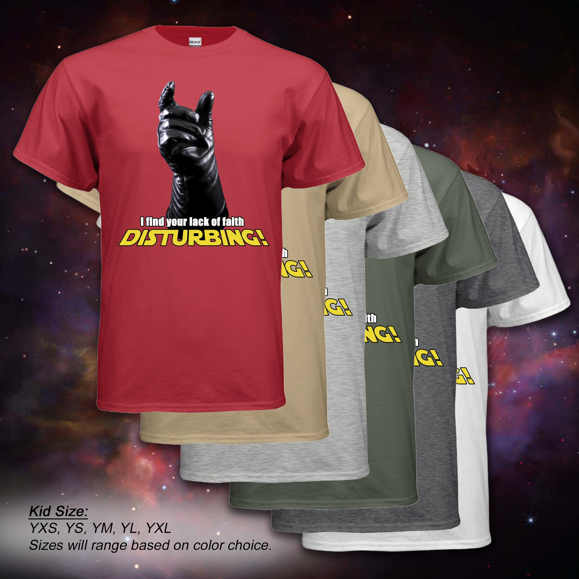 Star Wars Vader Choke T Shirt - I Find Your Lack of Faith Disturbing!
