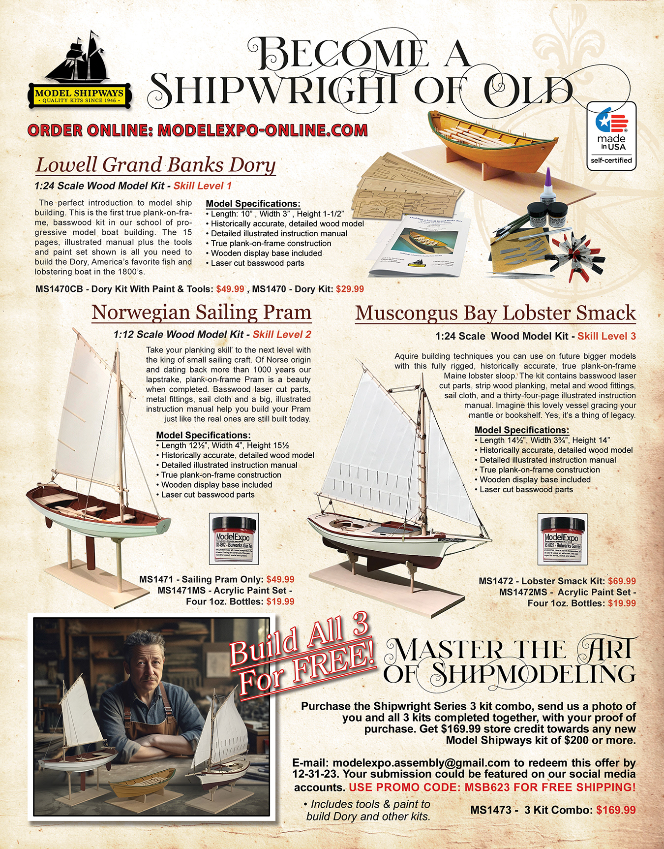 Full Page Ad for Model Ship Builder Magazine