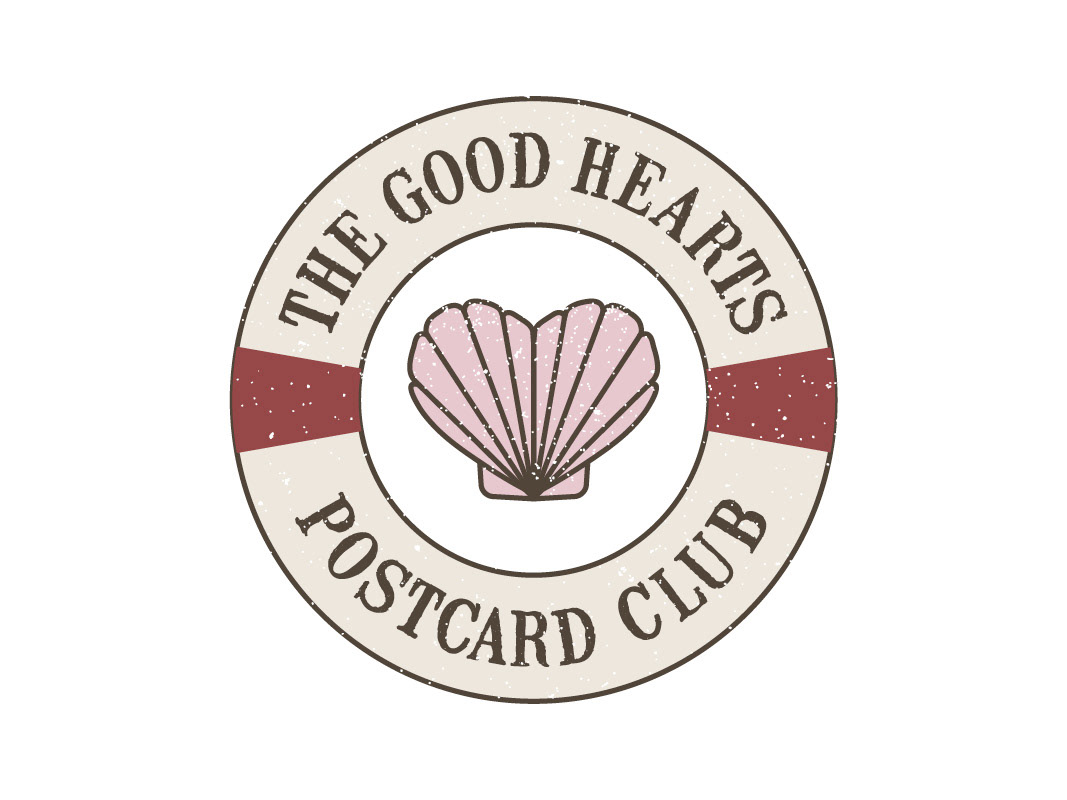 The Good Hearts Postcard Club logo by Kara Fuhlbrugge