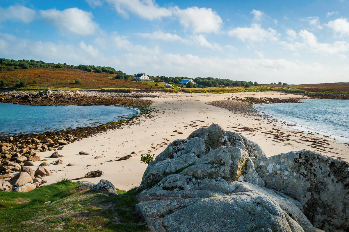 The low-tide sandbar between St Agnes and Gugh, Isles of Scilly