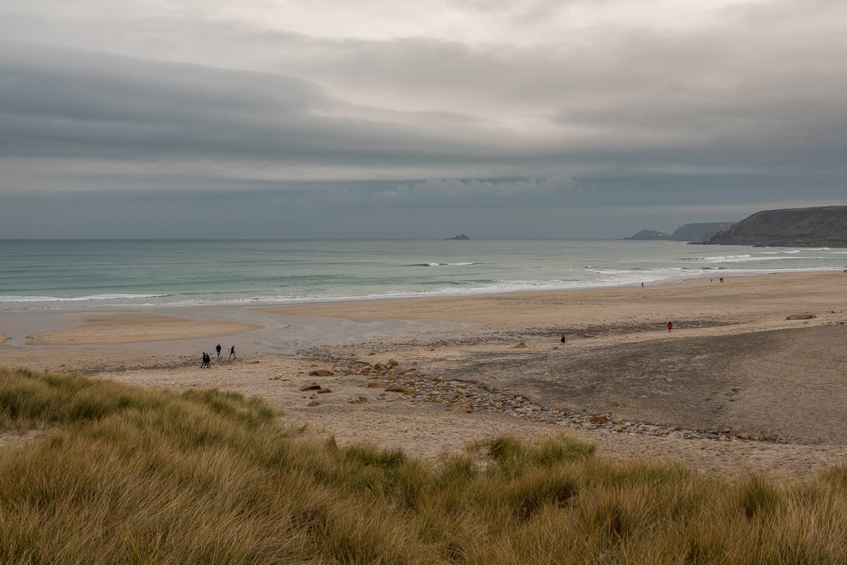 The beach at Sennen Cove in winter
