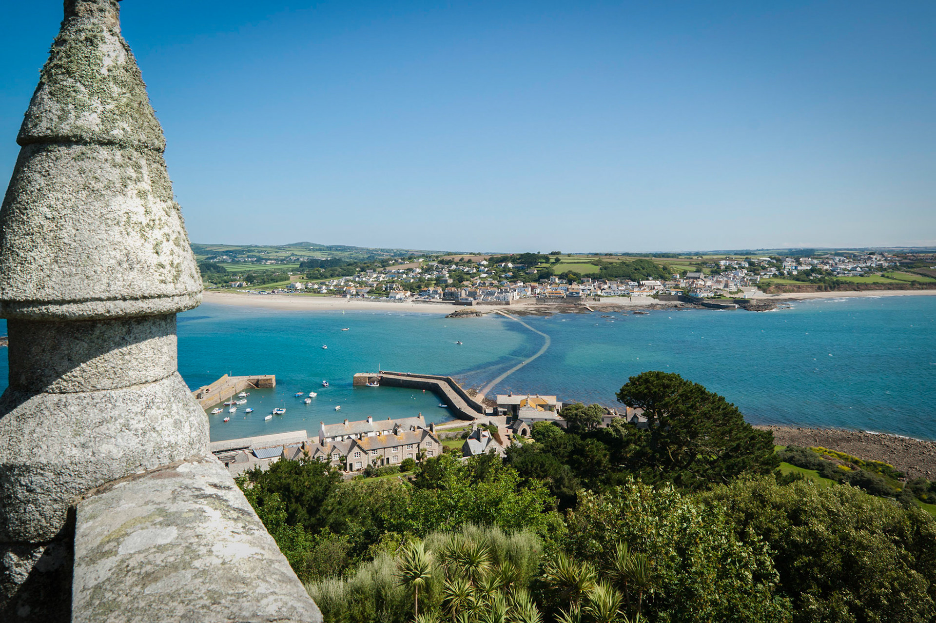 From the castle, St Michael's Mount