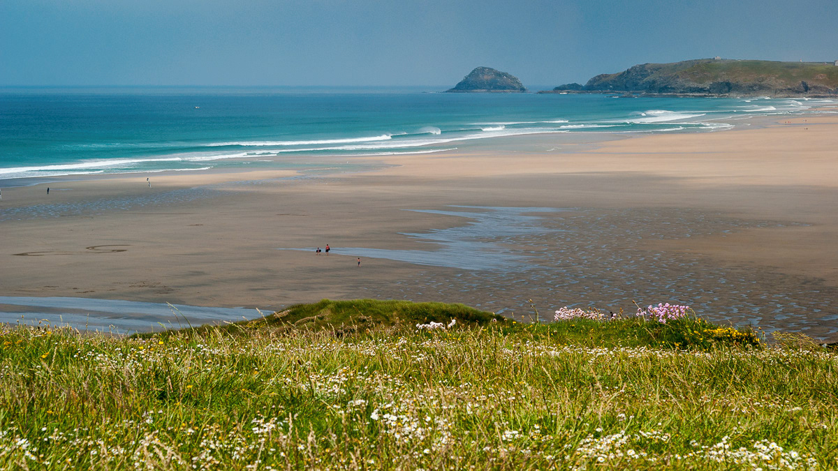 Perranporth at low tide