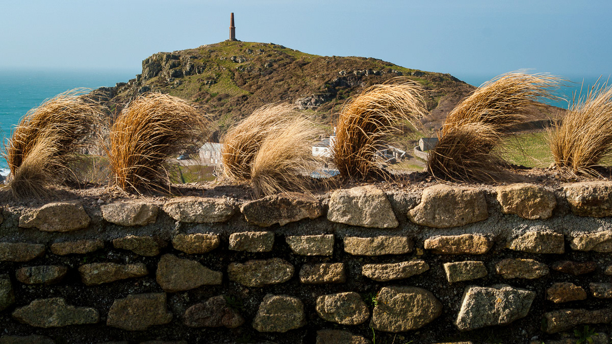 It's windy at Cape Cornwall!