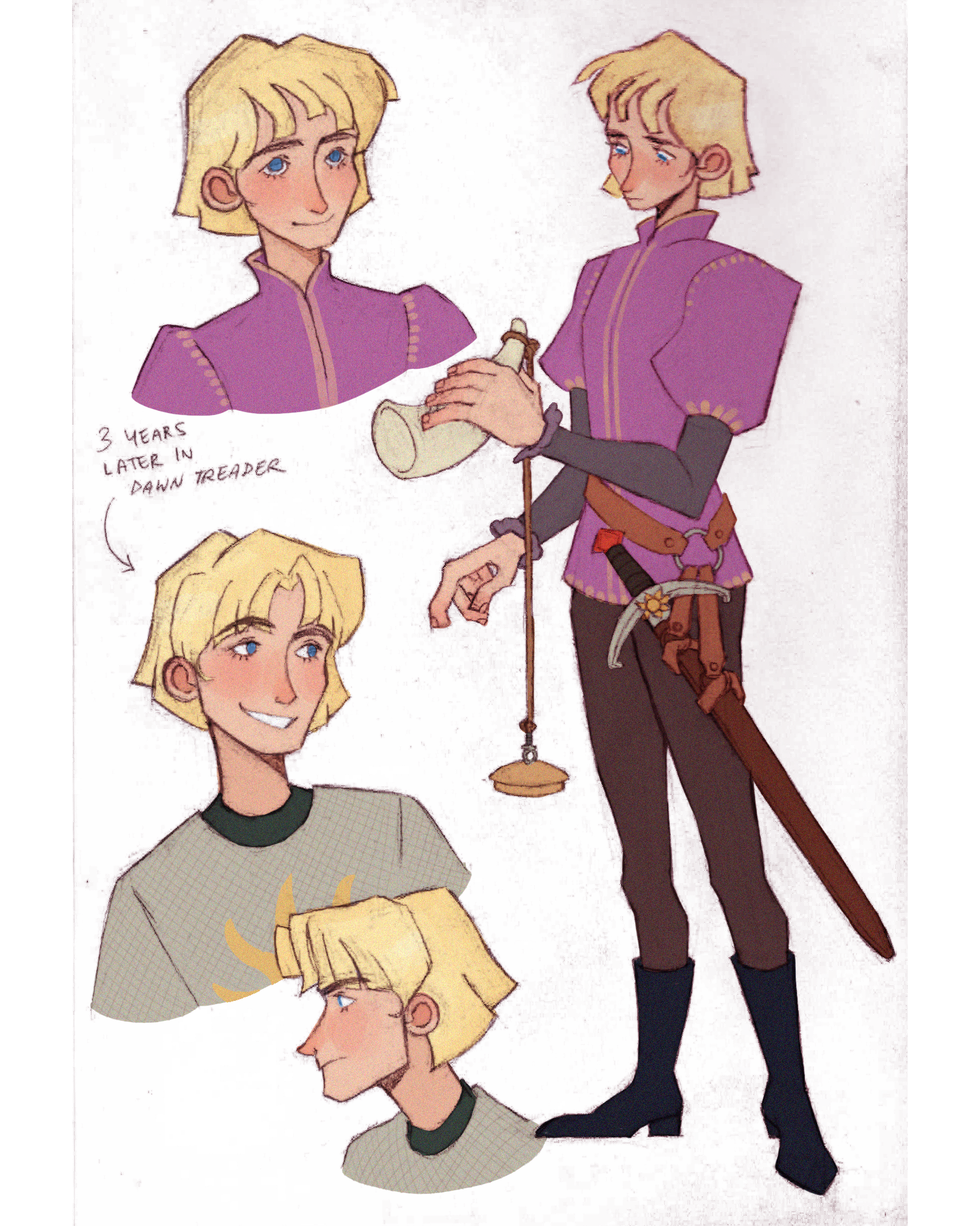 character design for Caspian from The Chronicles of Narnia