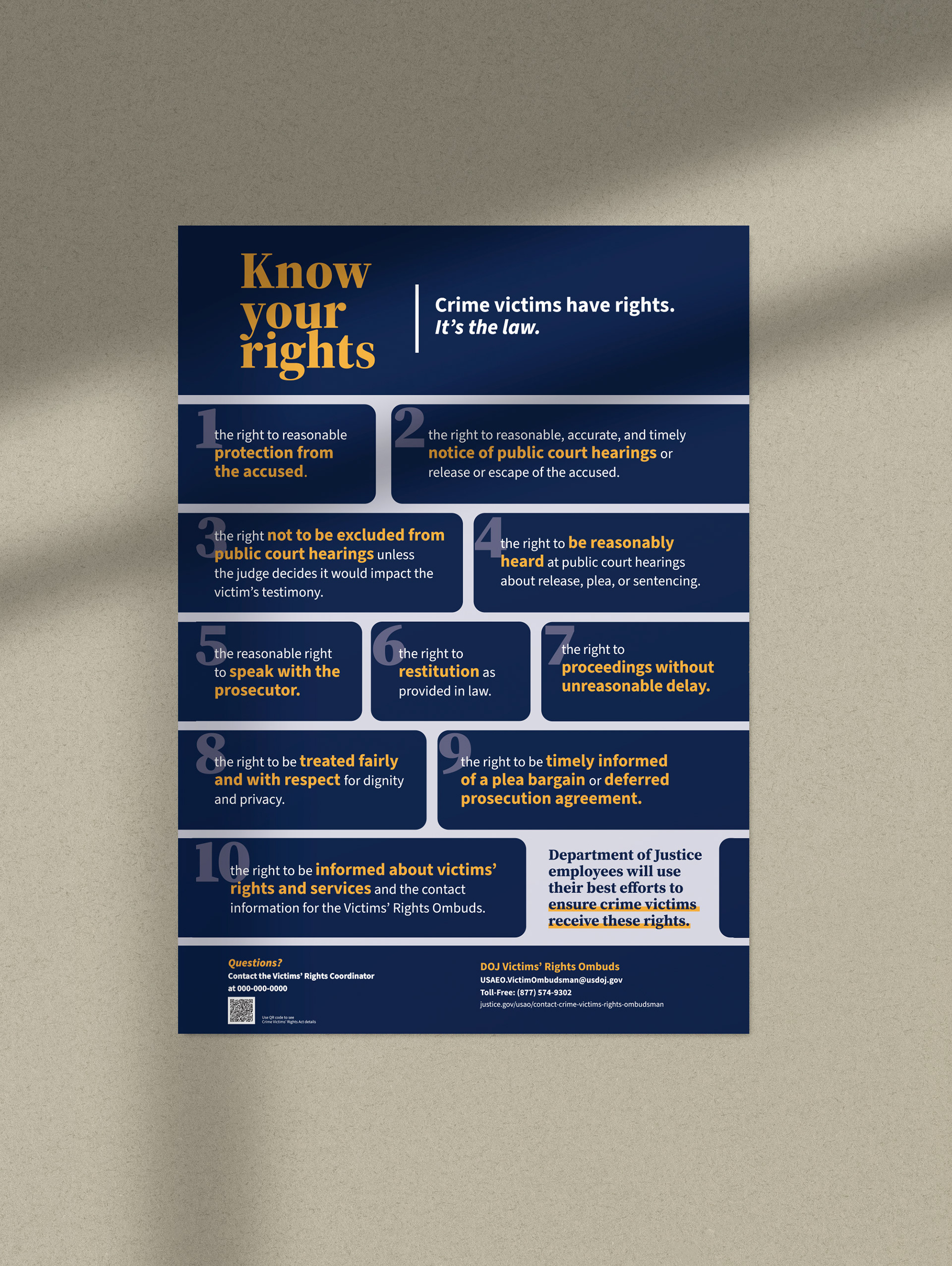 Crime Victim Witness Rights Poster