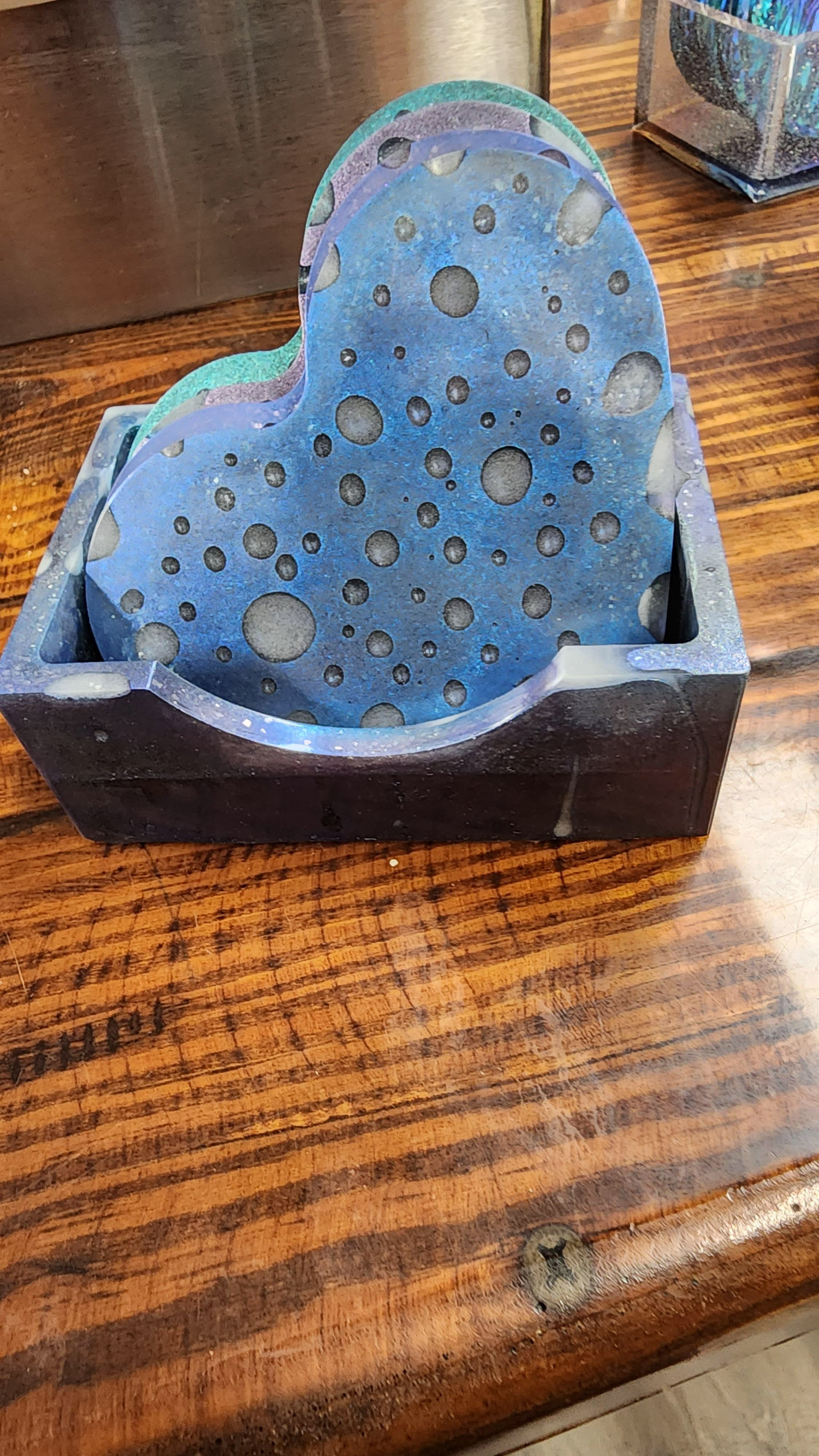 Dotted Heart Coasters - $35
