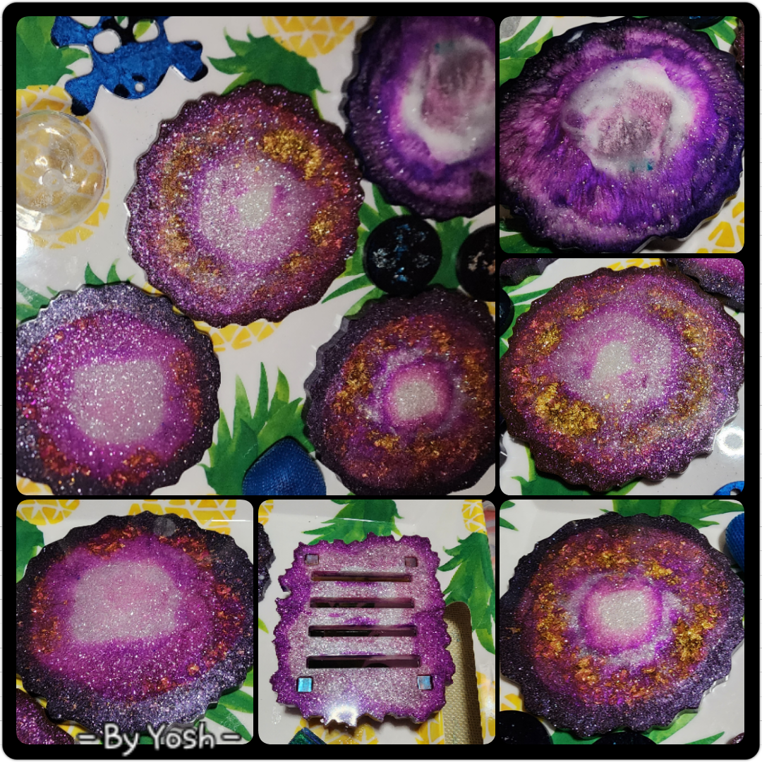 Purple Geode Coasters - $45