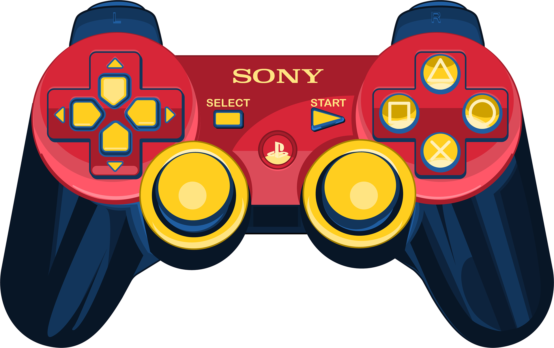 A controller rendered entirely in Illustrator and recolored for Foundations of Digital Communication. 