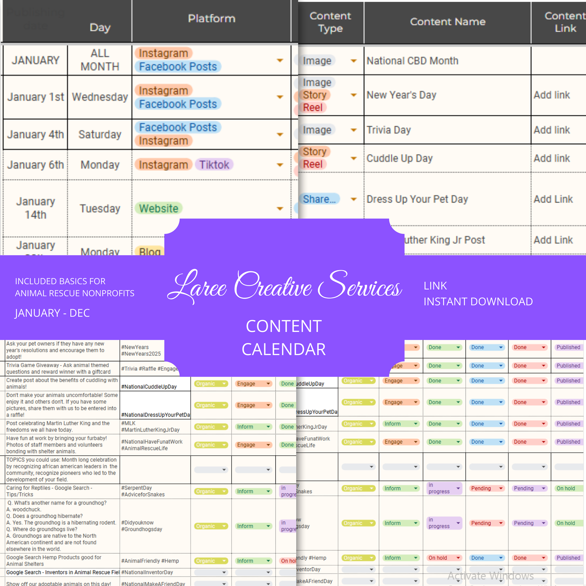 Content Calendar