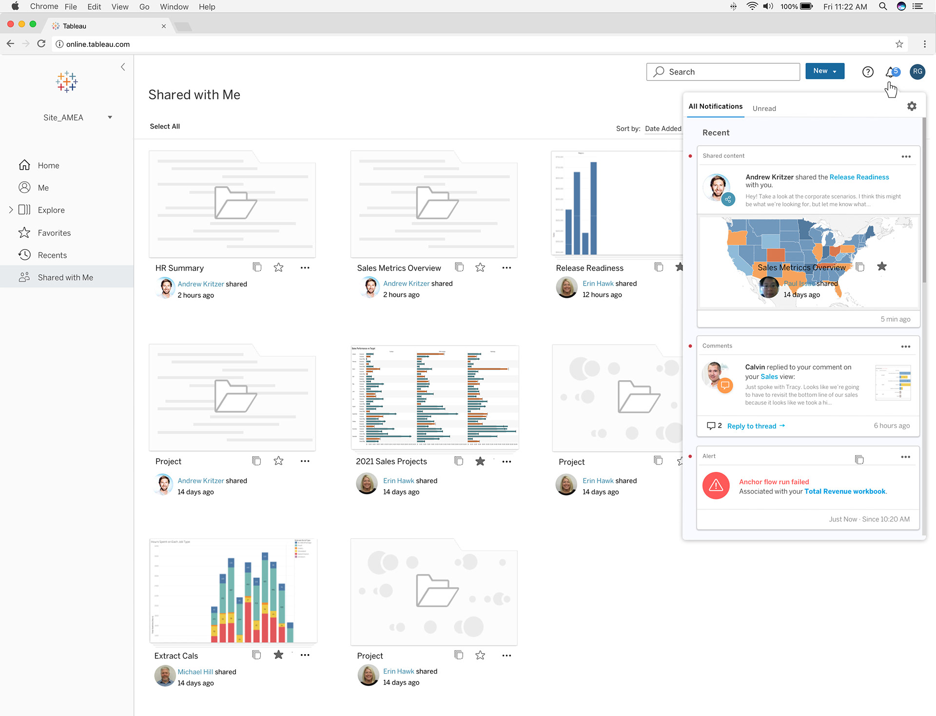 Shared with Me - Notification Center