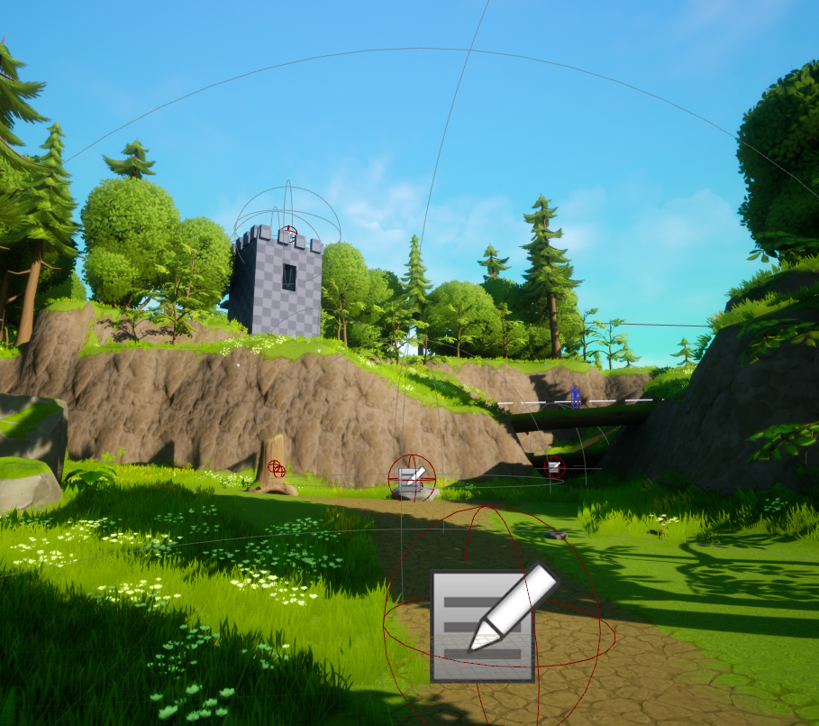 Level start with visible triggers.