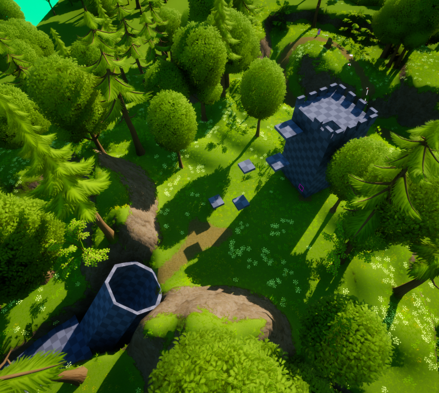 The drop-down part of the level.