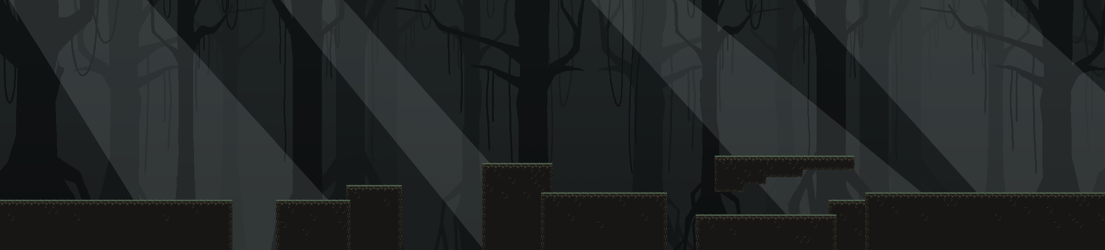 An overview of a level before any ennemies and obstacles were added.