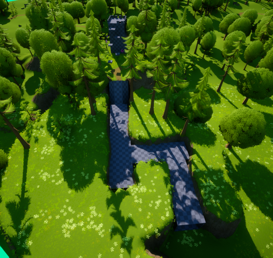 The maze part of the level.