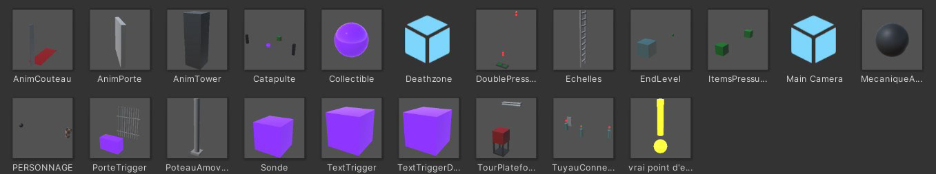 The puzzles were made into Prefabs in Unity for easier use.
