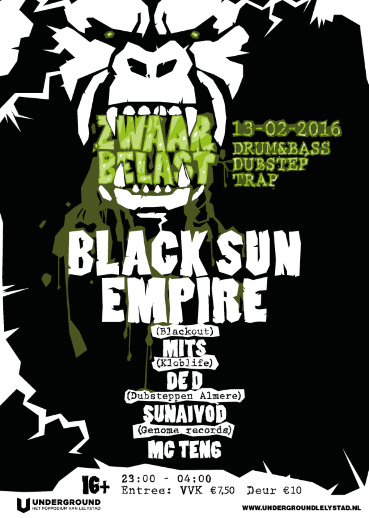 Underground Zwaar Belast Black Sun Empire poster