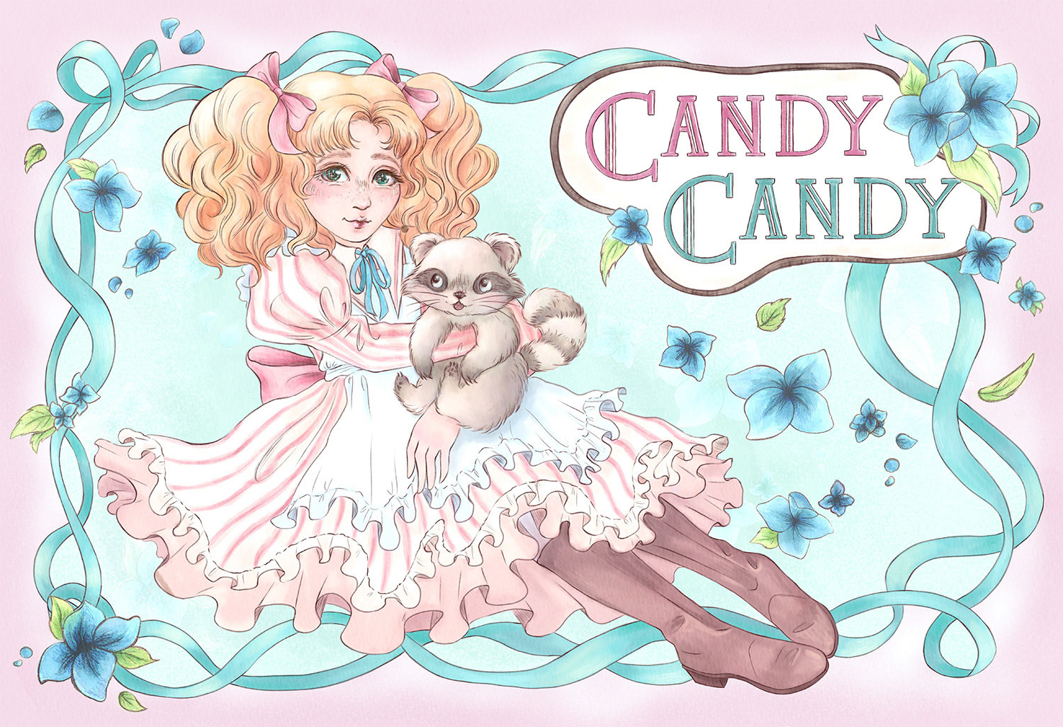 Candy Candy, 2024, Digital and Watercolor